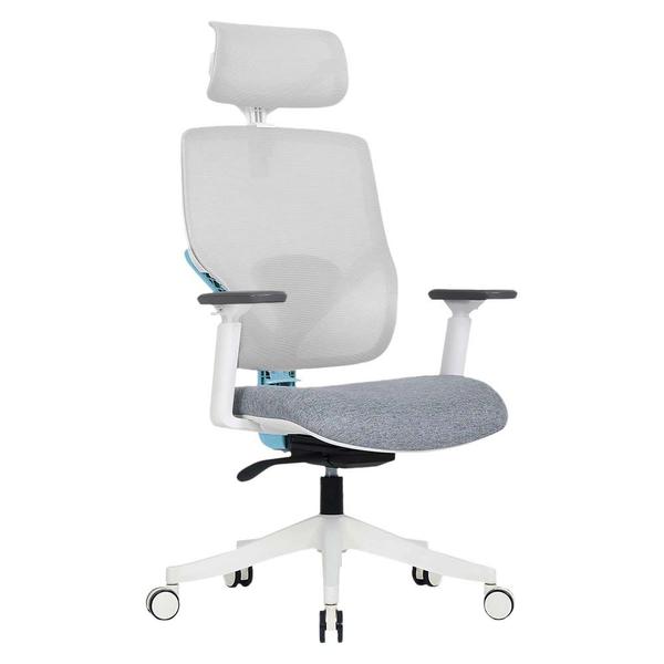 Imagem de Cadeira office dt3 yura 14045-4 azul apoio de braço 3d+ pistão classe 4