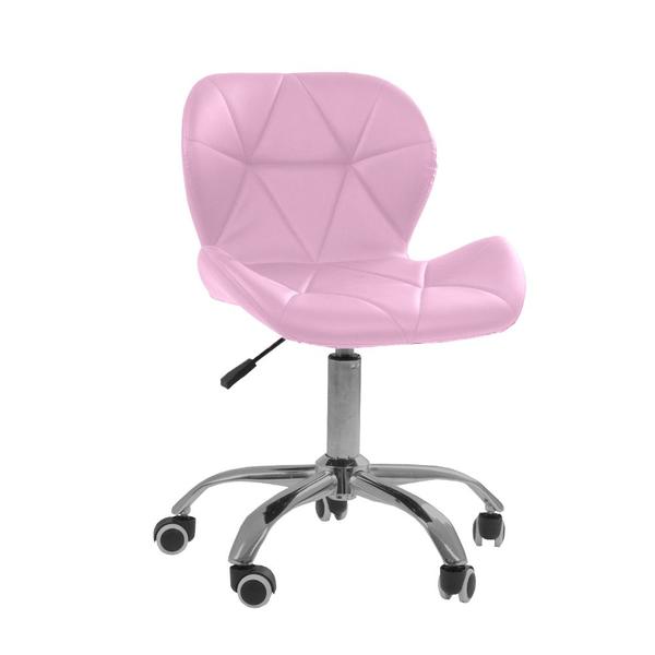 Imagem de Cadeira Office Eiffel Slim Ajustável Base Giratória - Rosa