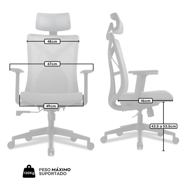 Cadeira Office Zinnia Zurich, Preto, ZNO-ZRC-BK - Cadeira de Cadeira Office Zinnia Zurich, Preto, ZNO-ZRC-BK - Cadeira de