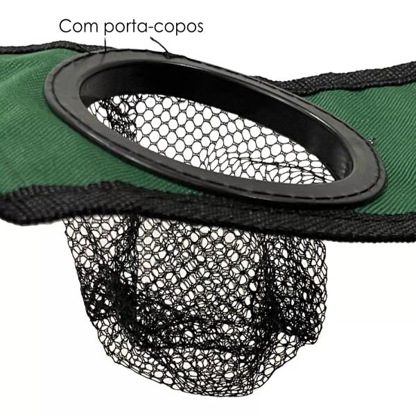 Imagem de Cadeira P/ Pescador Dobrável Até 150kg Verde + Bolsa Transp