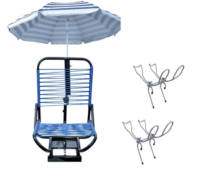 Imagem de Cadeira Para Barco Confort Com Sup Guarda Sol E 2 Sup 2 Vara