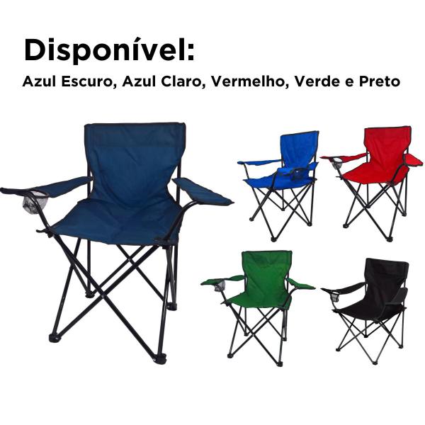 Imagem de Cadeira Para Camping Dobravel Portatil Oasis 120 Kg Azul Esc