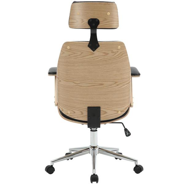 Imagem de Cadeira Para EscritórioPresidente Giratória Office Natural Polaris Corano R01 Preto - Lyam Decor