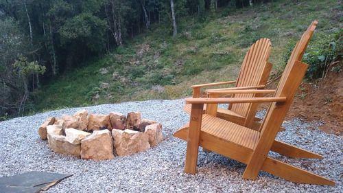 Imagem de Cadeira Pavao Adirondack Pinus Com Stain Osmocolor E Verniz