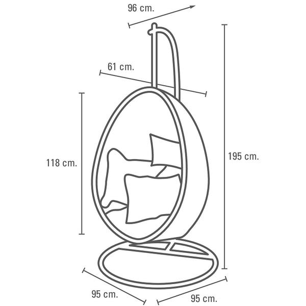 Imagem de Cadeira Pendente Egg de Ratan