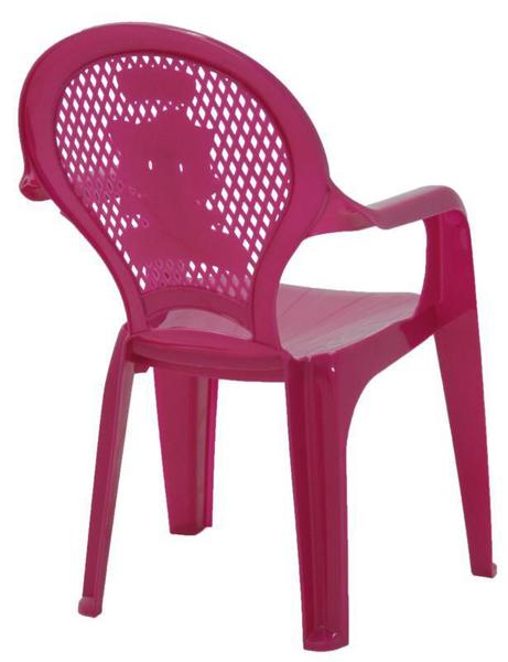 Imagem de Cadeira Plástica Com Braços Estampa Catty Rosa Tramontina