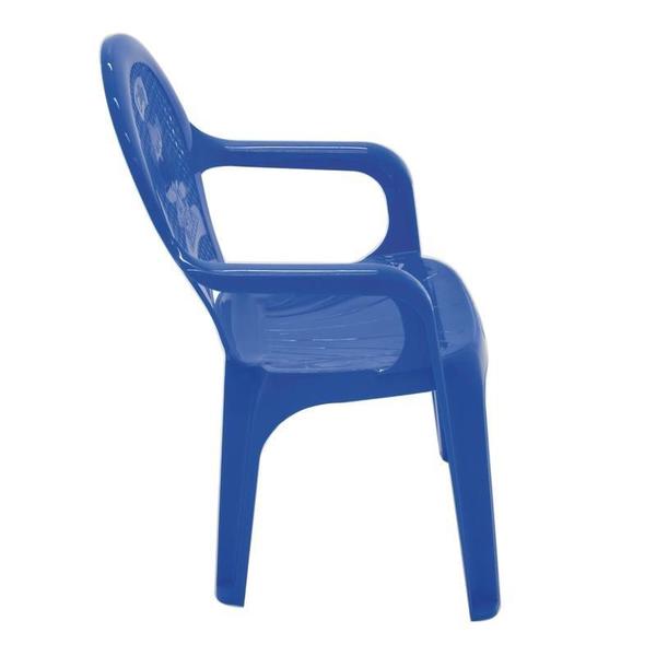 Imagem de Cadeira plastica monobloco com bracos infantil estampada catty azul