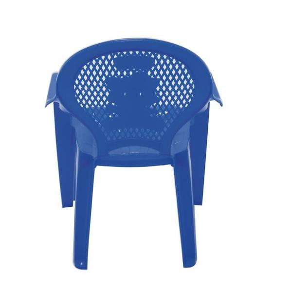 Imagem de Cadeira plastica monobloco com bracos infantil estampada catty azul
