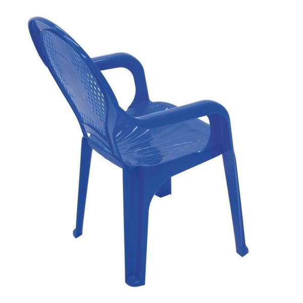 Imagem de Cadeira plastica monobloco com bracos infantil estampada catty azul