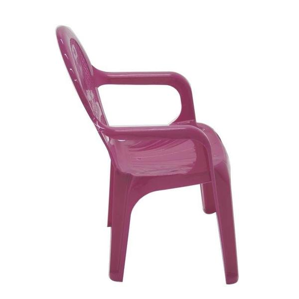 Imagem de Cadeira plastica monobloco com bracos infantil estampada catty rosa