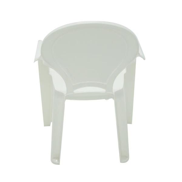 Imagem de Cadeira plastica monobloco com bracos infantil tiquetaque branca