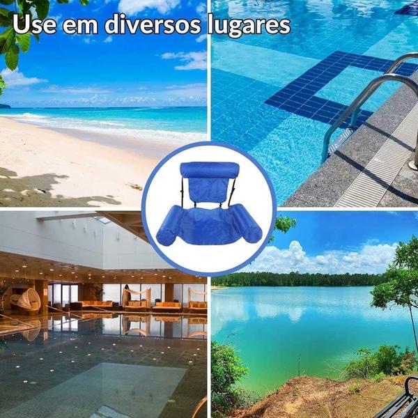 Imagem de Cadeira Poltrona Boia Flutuante Importway Iwcpbf-Az Azul