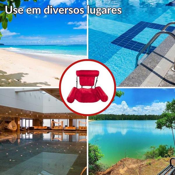 Imagem de Cadeira Poltrona Boia Flutuante Importway IWCPBF-VM Vermelho