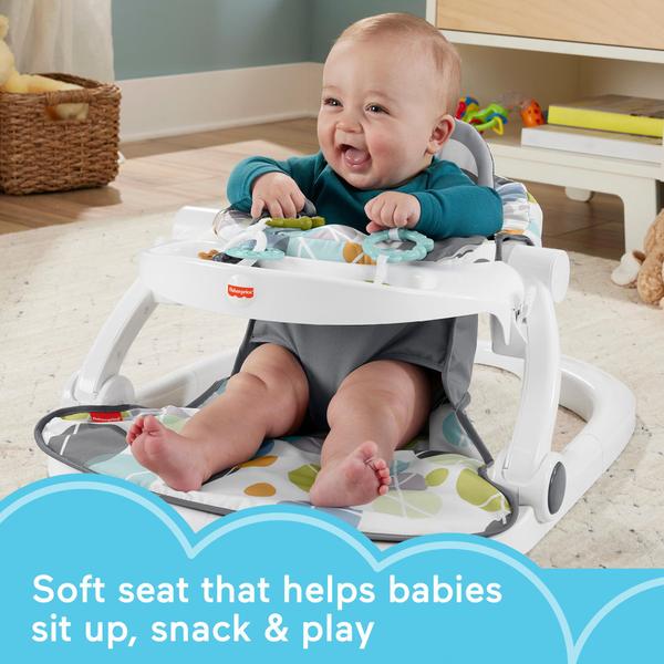 Imagem de Cadeira portátil para bebês Fisher-Price Sit Me Up com bandeja de lanche