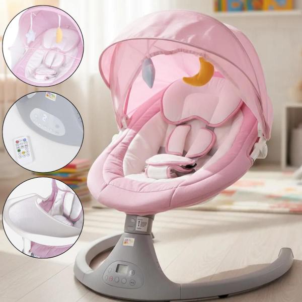 Cadeira Premium de Descanso e Balanço de Ninar Vibratória Musical Automatica 3 em 1 Baby Style Bliss - Baby Syle