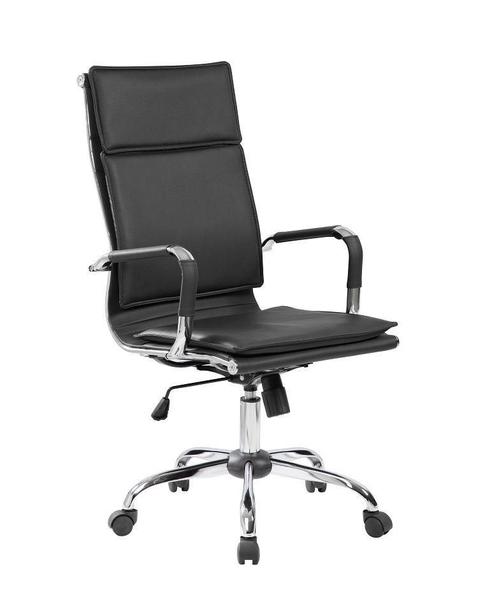 Imagem de Cadeira Presidente Pelegrin em Couro PU PEL-8003H Preta Design Charles Eames