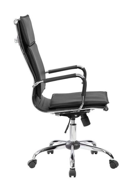 Imagem de Cadeira Presidente Pelegrin em Couro PU PEL-8003H Preta Design Charles Eames