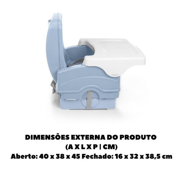 Imagem de Cadeira Refeição Portátil P/ Bebê Voyage Cake Azul 6M-23 Kg