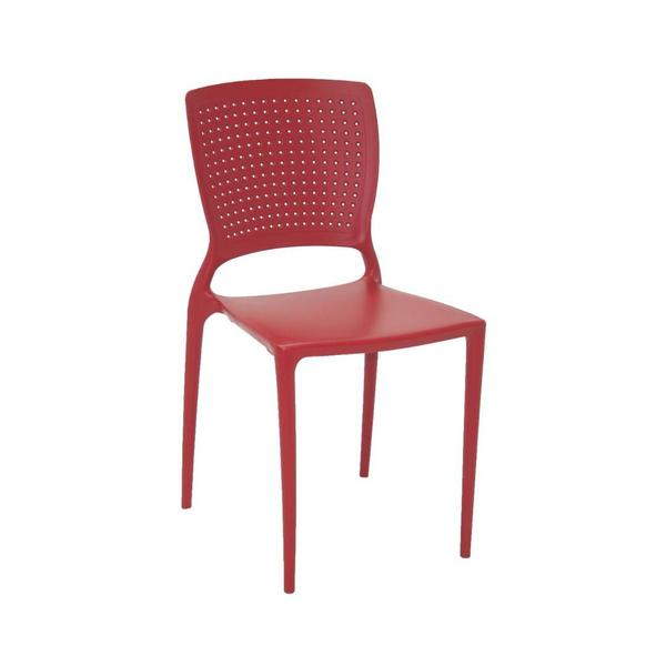 Imagem de Cadeira Safira Vermelha Tramontina em Polipropileno