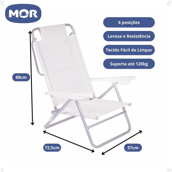 Imagem de Cadeira Summer Reclinável 6 Posições até 120kg Mor