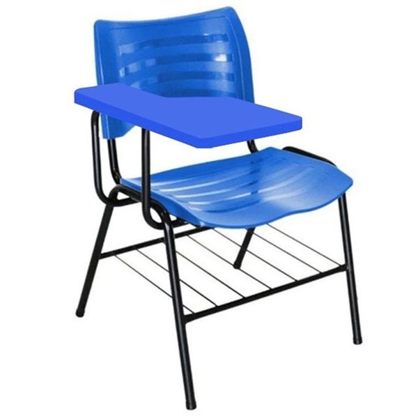 Imagem de Cadeira Universitária com Prancheta Plástica cor Azul