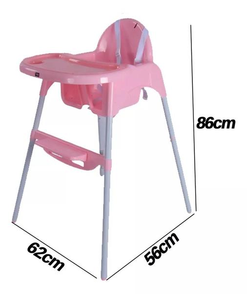 Imagem de Cadeirão De Alimentação Cadeira Refeição Compacta Papa Rosa  Baby Style