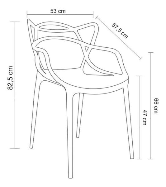 Imagem de Cadeiras Preta Allegra Master Para Cozinha Mesa Jantar Área Externa