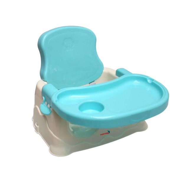 Imagem de Cadeirinha alimentação portáil baby booster azul dobravel