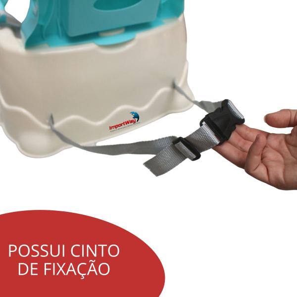 Imagem de Cadeirinha alimentação portáil baby booster azul dobravel