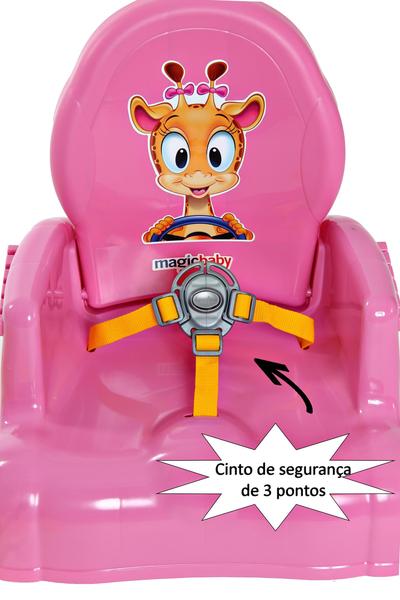 Imagem de Cadeirinha Alimentação Portátil Cadeira Papa Bebê Menina Rosa