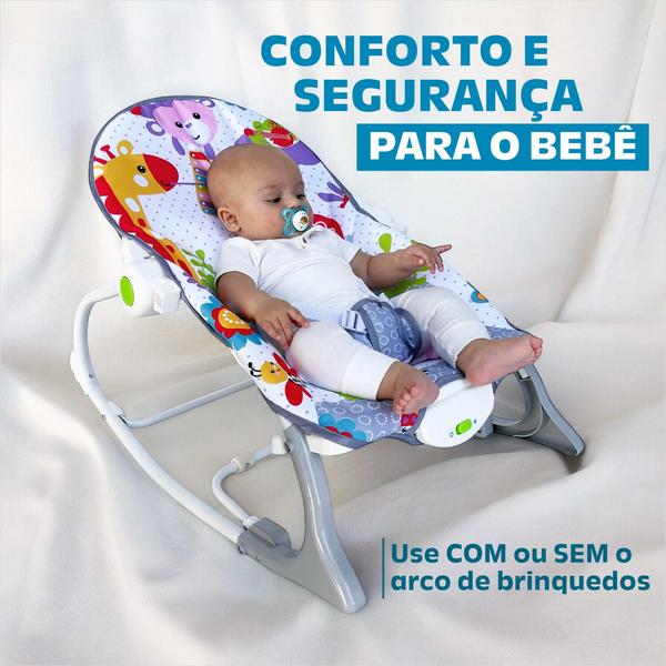 Imagem de Cadeirinha Balanço Melodia Entretenimento Crianças Assento Bebê Reclinável Vibração Estampa Infantil