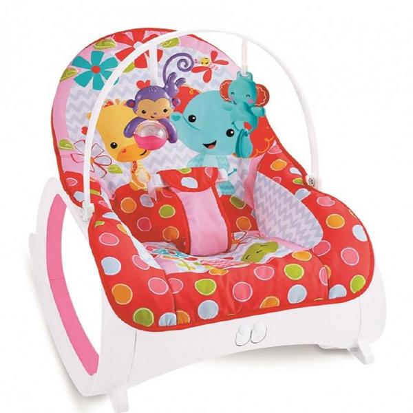 Cadeirinha Balanço Musical Vermelho e Naninha Elefante Bebês - Color Baby Imagem de Cadeirinha Balanço Musical Vermelho e Naninha Elefante Bebês