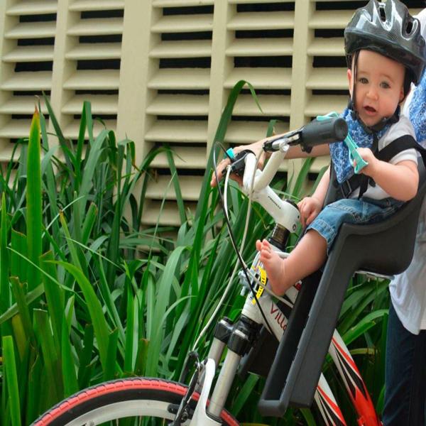 Imagem de Cadeirinha de Bicicleta Infantil Dianteira Aro 26 27,5 29 Cinto 3 Pontos Kalf