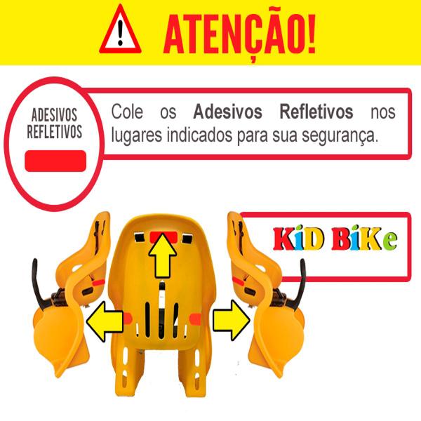 Cadeirinha de Bicicleta Infantil Traseira Adesivos Refletores Talas Laterais Kalf Imagem de Cadeirinha de Bicicleta Infantil Traseira Adesivos Refletores Talas Laterais Kalf