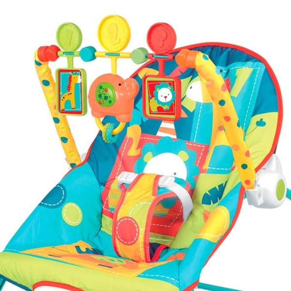 Cadeirinha de Descanso Cadeira Balanço Vibratória Musical para Bebê Guta Guti DMB6837 Azul Imagem de Cadeirinha de Descanso Cadeira Balanço Vibratória Musical para Bebê Guta Guti DMB6837 Azul