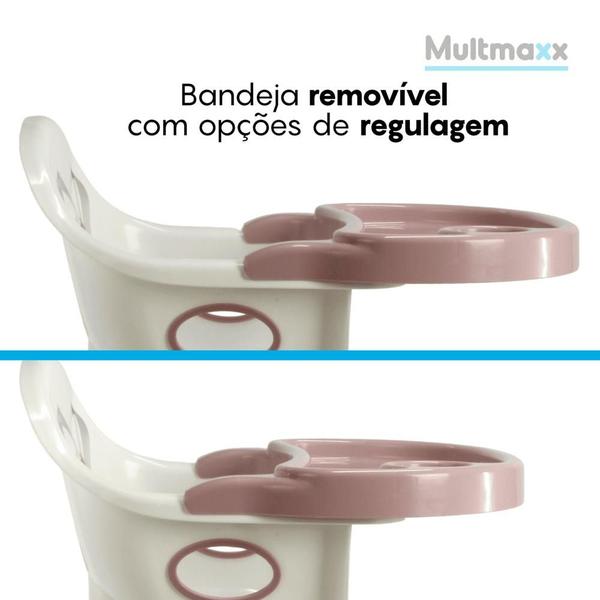 Imagem de Cadeirinha de Refeição Alimentação Bebê Multmaxx Rosa