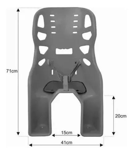 Imagem de Cadeirinha Infantil Bicicleta Garupa Carona Traseira Cinza