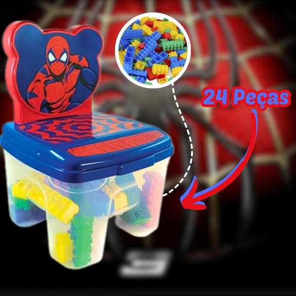 Cadeirinha Infantil Com Blocos 24 Peças De Montar Personagens Feita Em Plástico Menina Menino GGB Imagem de Cadeirinha Infantil Com Blocos 24 Peças De Montar Personagens Feita Em Plástico Menina Menino GGB