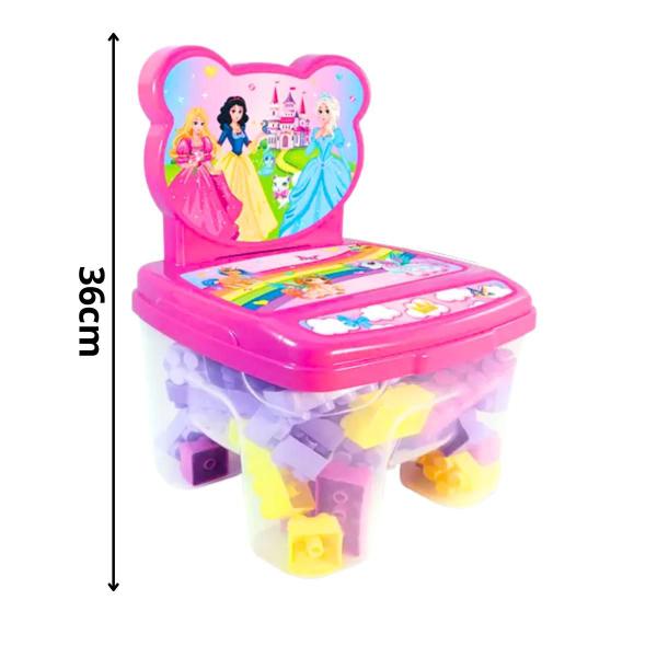 Cadeirinha Infantil Com Blocos 24 Peças De Montar Personagens Feita Em Plástico Menina Menino GGB Imagem de Cadeirinha Infantil Com Blocos 24 Peças De Montar Personagens Feita Em Plástico Menina Menino GGB