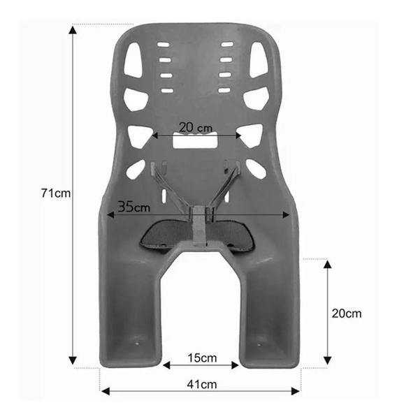 Imagem de Cadeirinha para Bike Cadeira Traseira para Bicicleta Infantil Criança com Cinto Carona Styll Baby