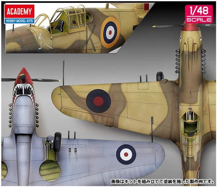 Imagem de cademy 1/48 Tomahawk Mk. IIB PC-40C - Modelo de Avião Militar