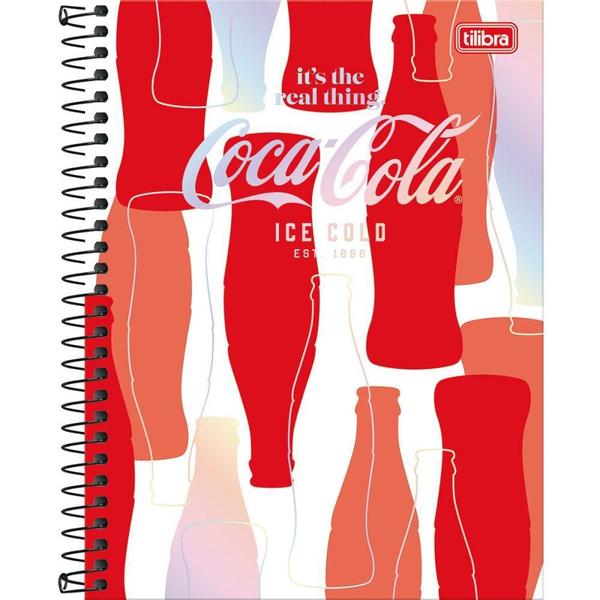 Imagem de Caderno 01X1 Capa Dura Colegial COCA-COLA 80 Folhas  Pacote com 4 Unidades