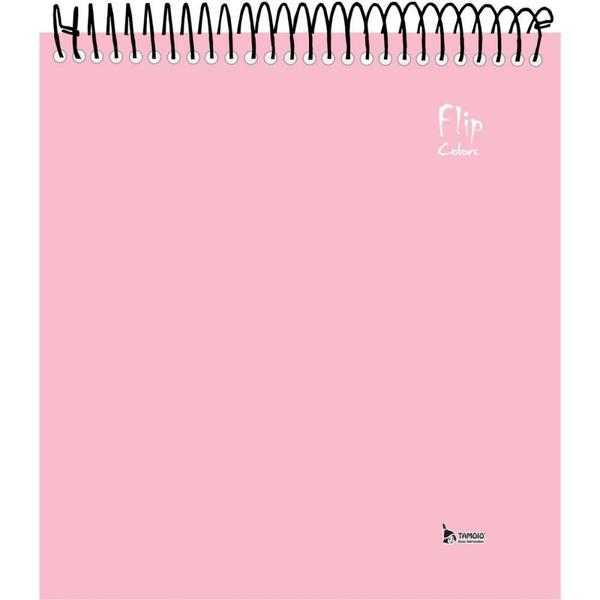 Imagem de Caderno 01X1 Capa Dura FLIP Rosa Pastel VERT 80F