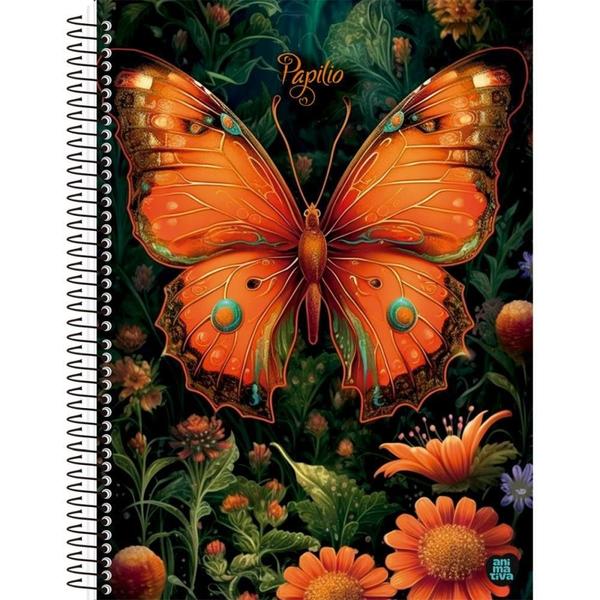 Imagem de Caderno 01X1 Capa Dura Papilio Holográfico 80 Folhas - Pacote com 4