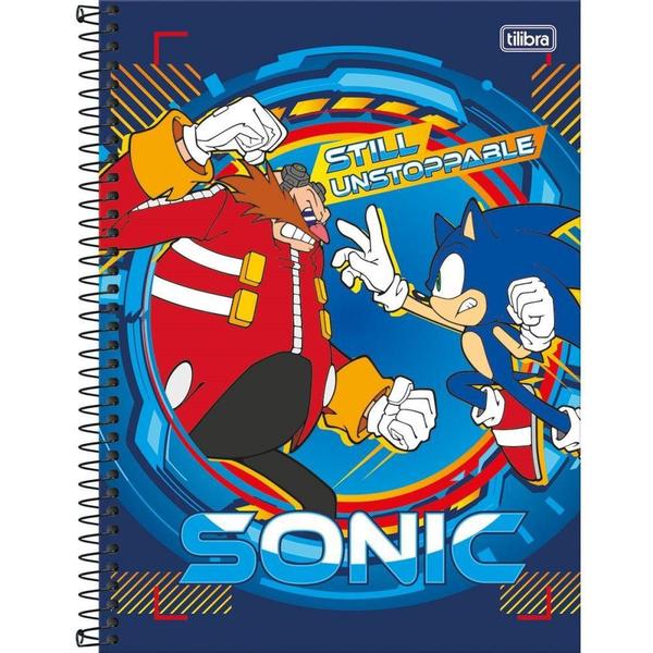 Imagem de Caderno 01X1 Capa Dura Sonic 80FLS.