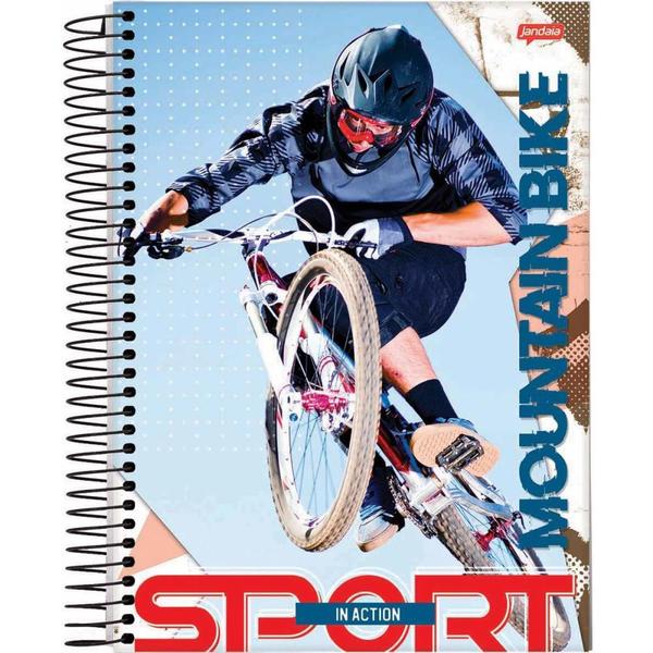 Imagem de Caderno 01X1 Capa Dura SPORT 80 Folhas - Pacote com 4