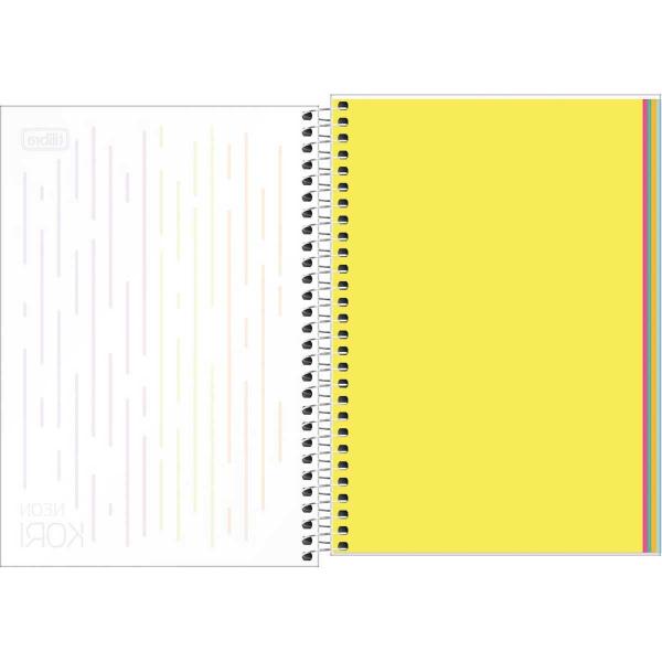 Imagem de Caderno 1/4 espiral cd 80fls s/pauta neon kori tilibra