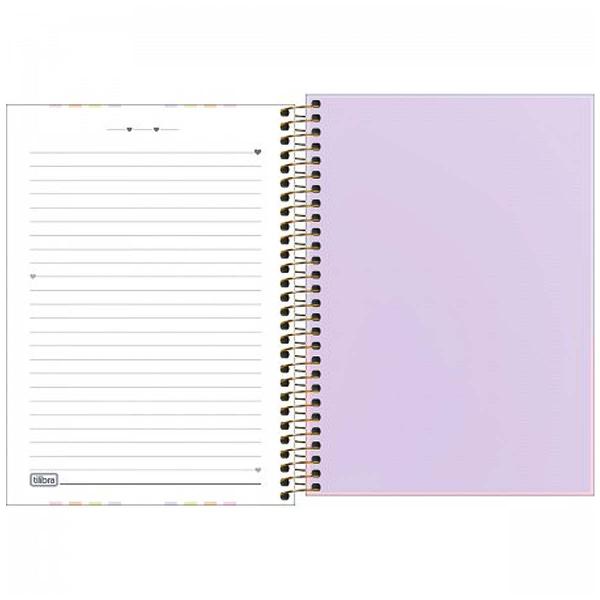 Imagem de Caderno 1/4 espiral pautado 80 fls Happy Tilibra