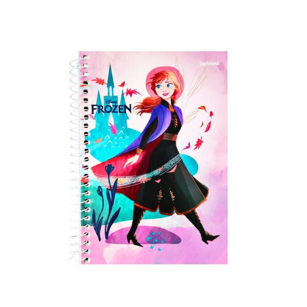 Imagem de caderno 1/4 frozen capa dura espiral jandaia 80 folhas