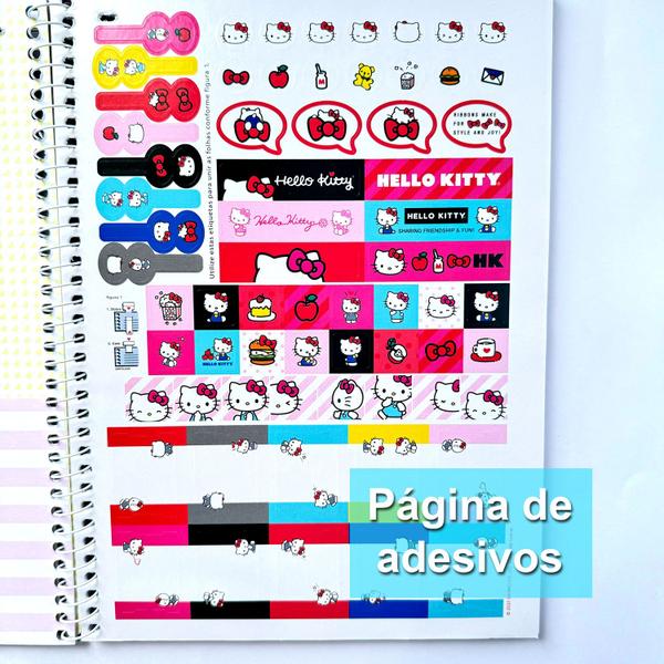 Imagem de Caderno 1 Matéria 80 fls Colegial Hello Kitty Capa Dura